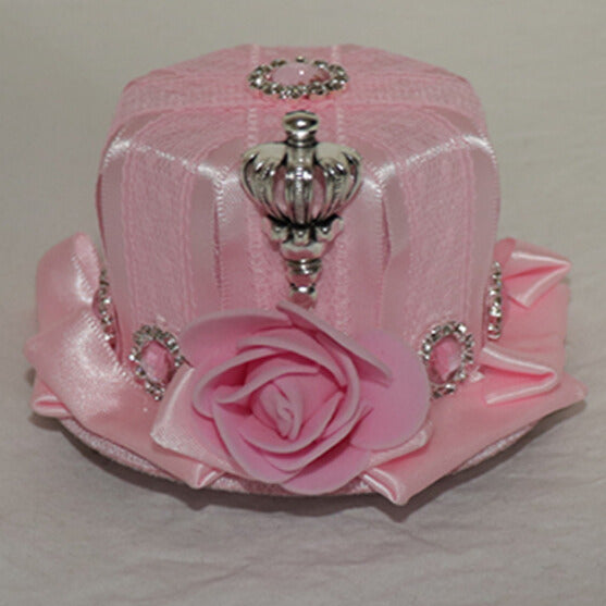 Bowknot Floral/ 3 Decorated Hat Mini And Crown Design Rhinestone Options