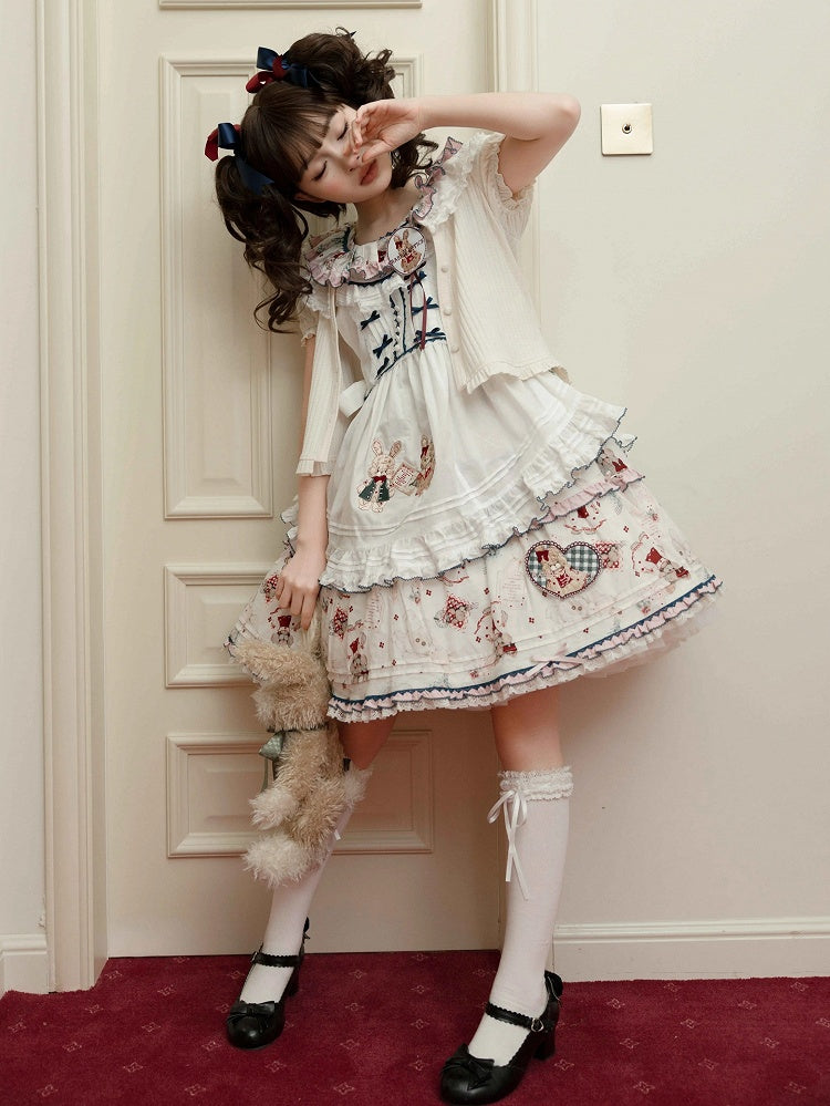 Yellow Short Puff Sleeves Cardigan