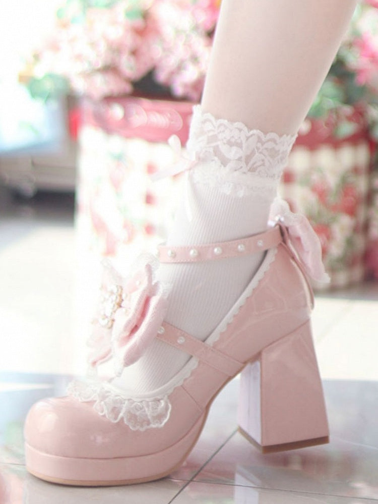 Rhinestone Pink Beaded Decorated Polished Dusty Detachable And