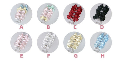 White / Black / Pink / Blue / Red / Yellow Bowknot Brooch