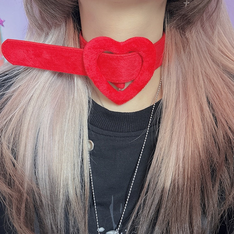 Choker Heart Red