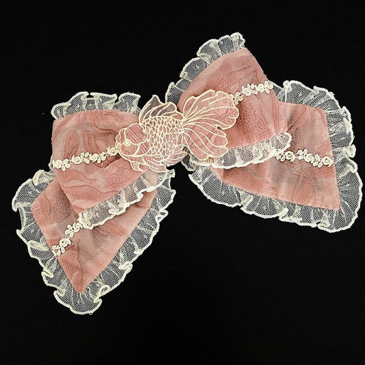 Pink/Blue/Green Bow Goldfish Sweet Embroidered Detail with Lolita Haircip
