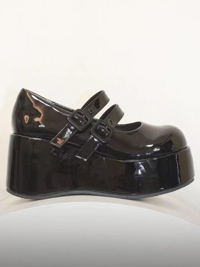 Mary Buckles Platform Dual Black with Lolita Janes Sweet