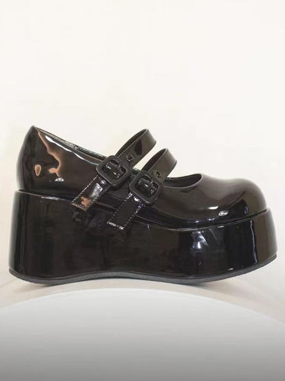 Mary Buckles Platform Dual Black with Lolita Janes Sweet