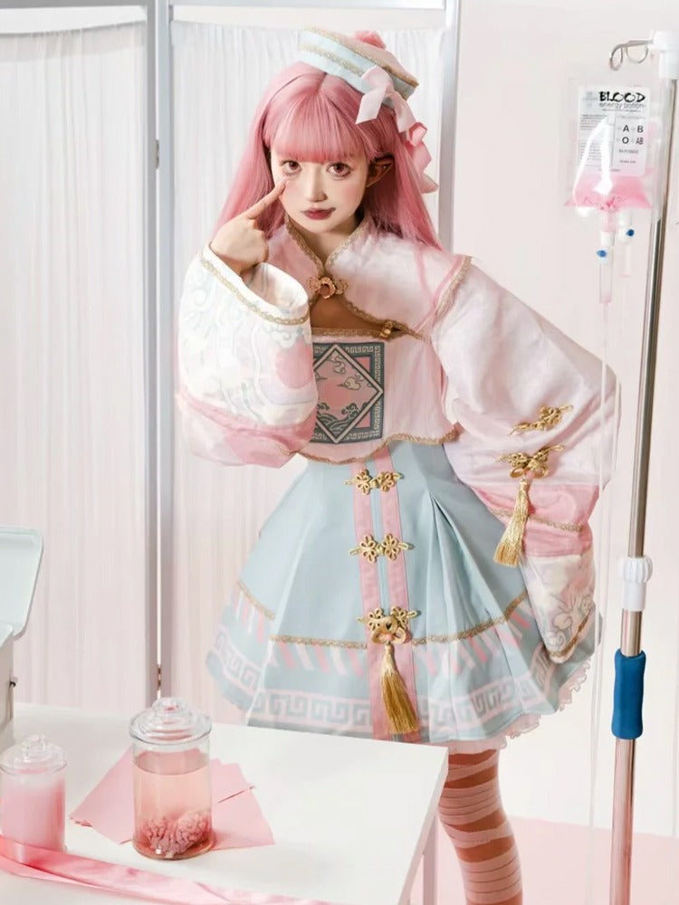 Sweet Hut Reserved Sea Jacket + Kyung + Pin Ribbon product Crolley + Dress Little