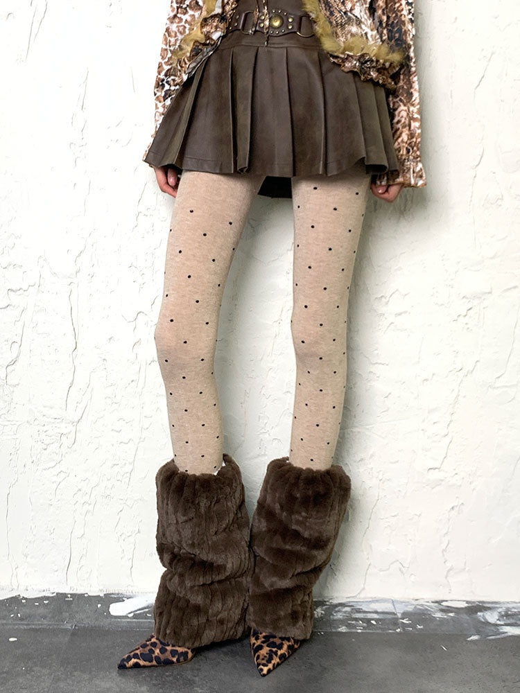 Gothic Coffee Y2K Plush Leg Warmers