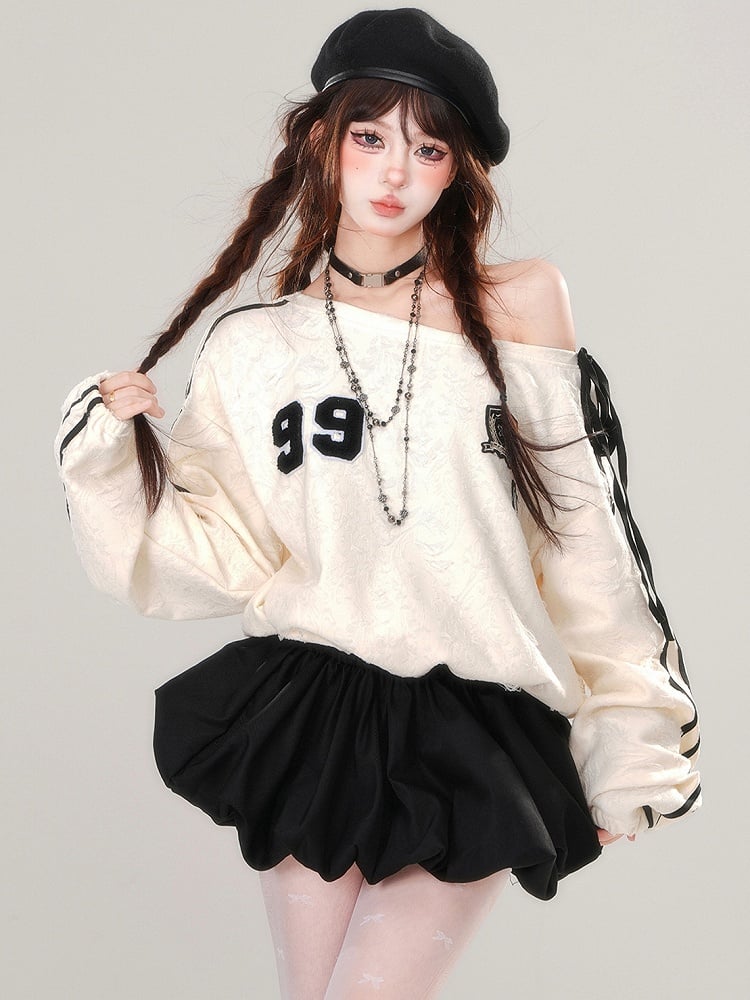 Bubble Design Apricot Asymmetrical Patchwork Skirt Dress Neckline