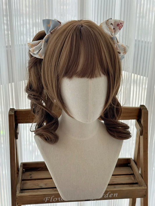 Nœud papillon imprimé lapin Sweet Lolita KC + pinces à cheveux nœud