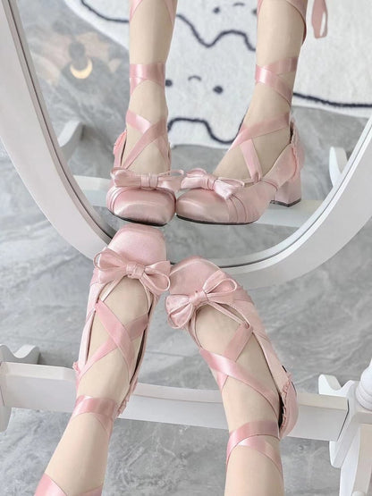 Ankle Mary Pink Straps at Elegant Top Janes Buckle With Detachable Dual Bow