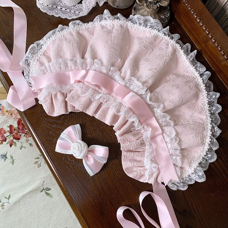 Pink Hanayome Bowknots Decorated Layered Skirt Sweet Hime Lolita Jumper Skirt Set