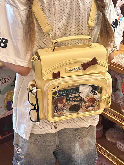 With Detail Window Bag Display Transparent Ita Yellow And Bow 2-Way