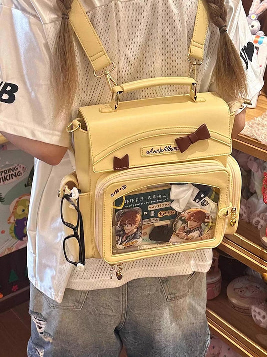 With Detail Window Bag Display Transparent Ita Yellow And Bow 2-Way