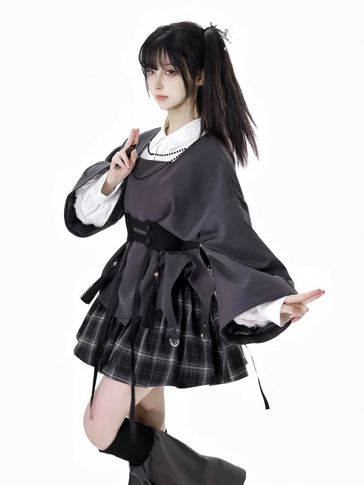 Style Black Tassel Ribbon Corset Belt Cheongsam