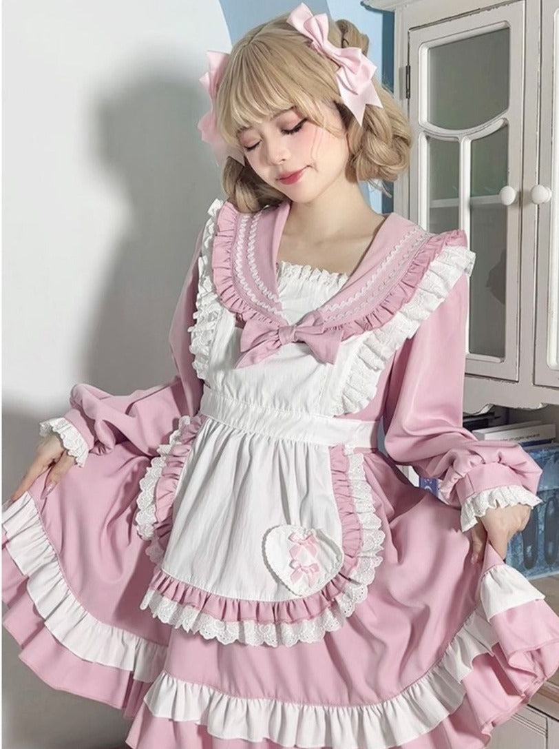 Robe de demoiselle d'honneur style marinière style collège lolita