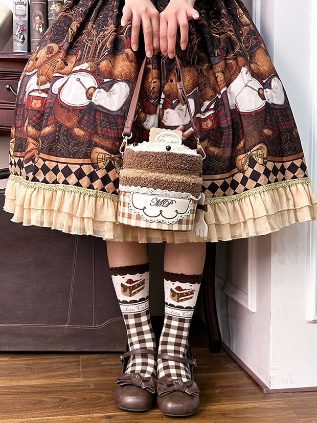 Chcoclate Theme Brown Sweet Lolita Calf Socks