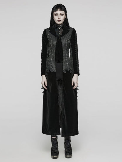 Black Gothic Gorgeous Countenance Long Coat