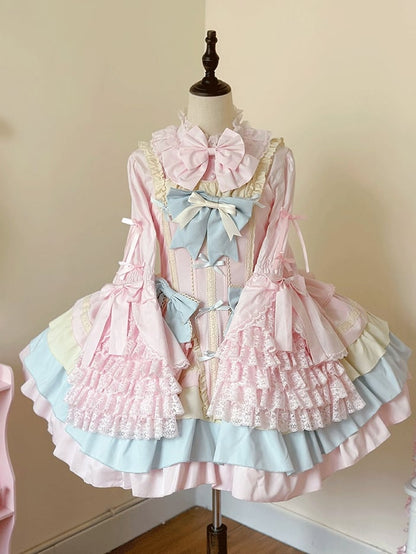 Blue Pink Blouse Bell Size White / Lolita Sleeves Plus Apricot Black