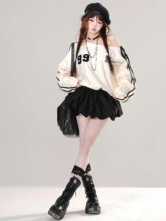 Bubble Design Apricot Asymmetrical Patchwork Skirt Dress Neckline