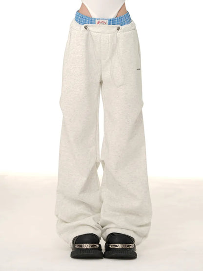 Blokette Pants Core Blue Waistband Gray/Dark Light Plaid