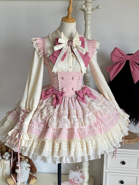 Pink Under Bust Boned Waist Cardcaptor Sakura Vibes Lolita Dress