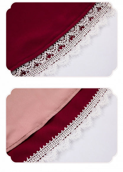 Dress Fit Lolita Slim Fashion Waist Red Elegant
