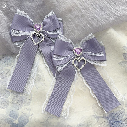 Heart Decorated 15 Hairclips Options Bowknot