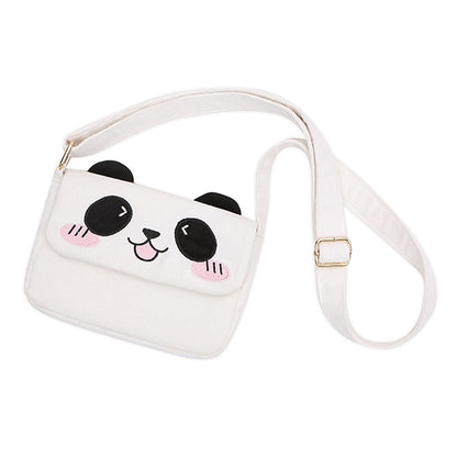 White Panda Embroidery Crossbody