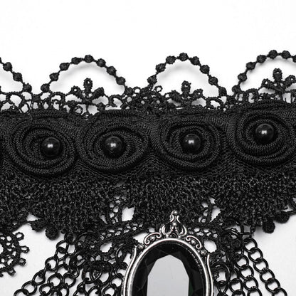 Goth Headwear Lace Choker