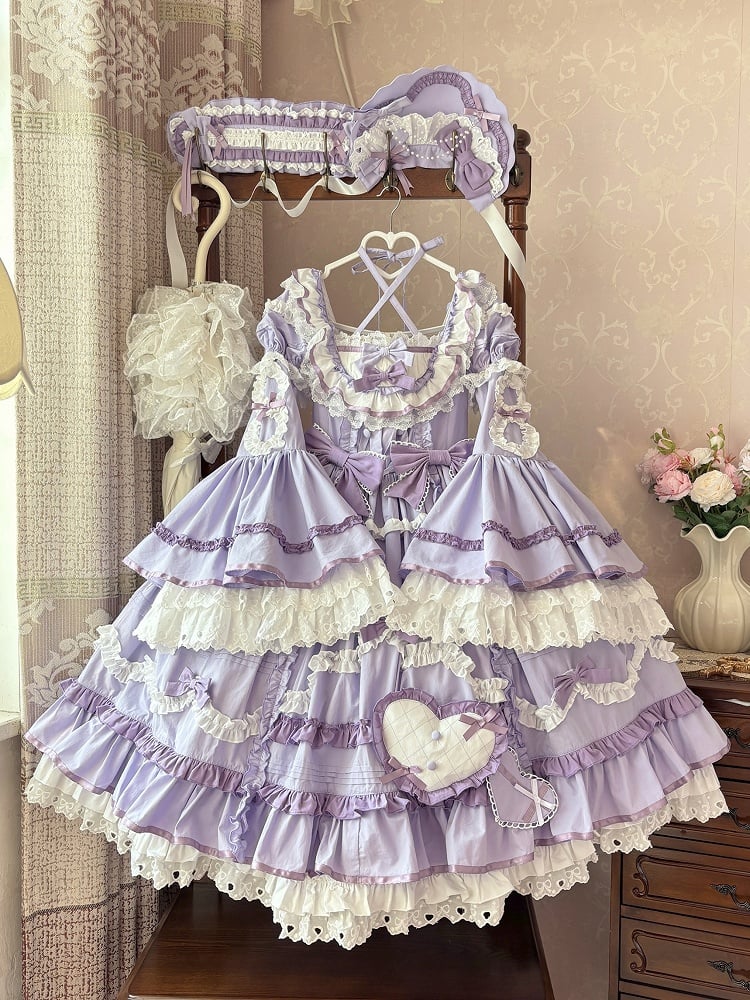 Purple Lolita Hairband/Bonnet