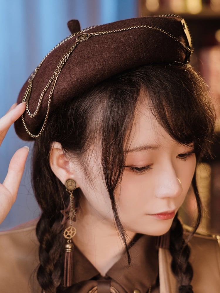 Chains Coffee Steampunk Beret