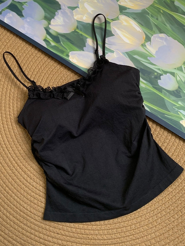 Cami Underwire Summer Cups Top Comfortable Black with