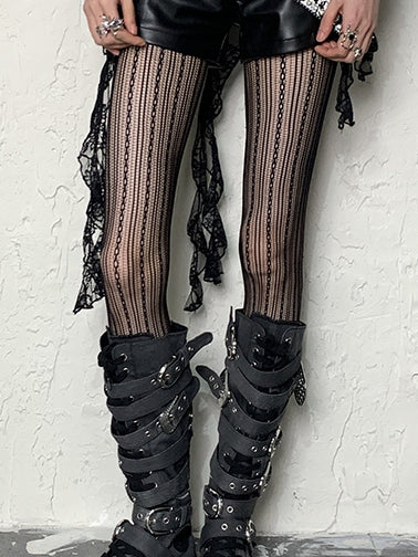 Options Striped Hollow-out Tights 4