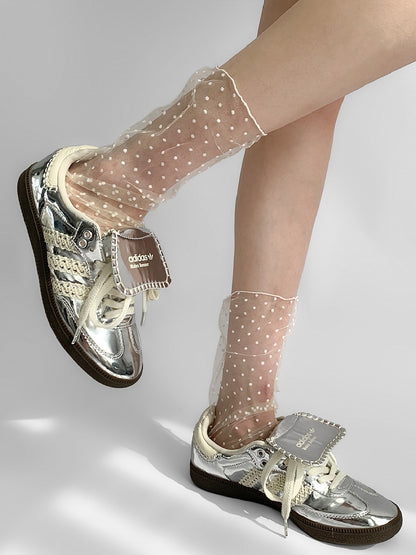 Polka-dot Socks Pattern White