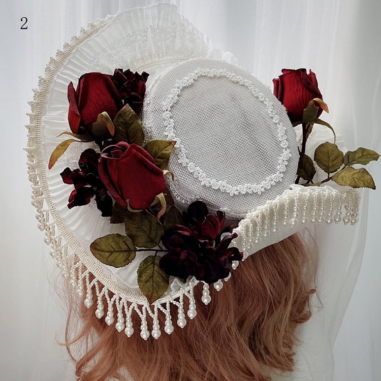 Trim Gothic 11 Floral Lace Hat Beaded Elegant Options Design Charm