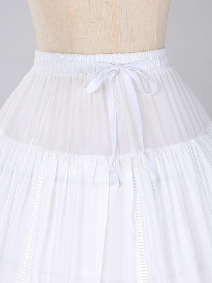 Length Fish-bone Glittering Stars Gorgeous White/Beige/Black Adjustable Petticoat