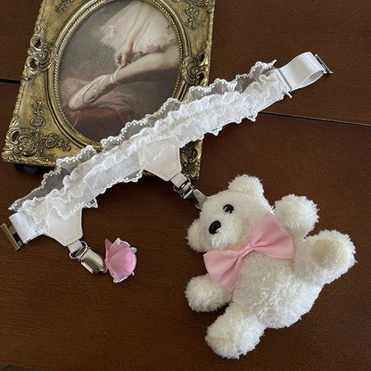 Options Leg Strawberry Decoration Loop with 4 Garter Bear Lace Color
