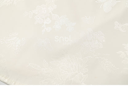 Cami and Embroidery Top Apricot Bird Floral