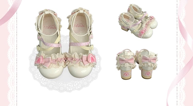 Sweet Mary Jane Cake White Lolita Chocolate Shoes Strawberry