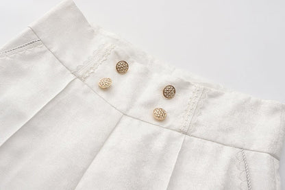 Waist Lolita Pants Ouji Style White Prince High