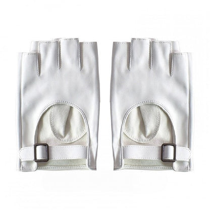 Cyberpunk Buckle Black/White/BlackWhite Finger Gloves