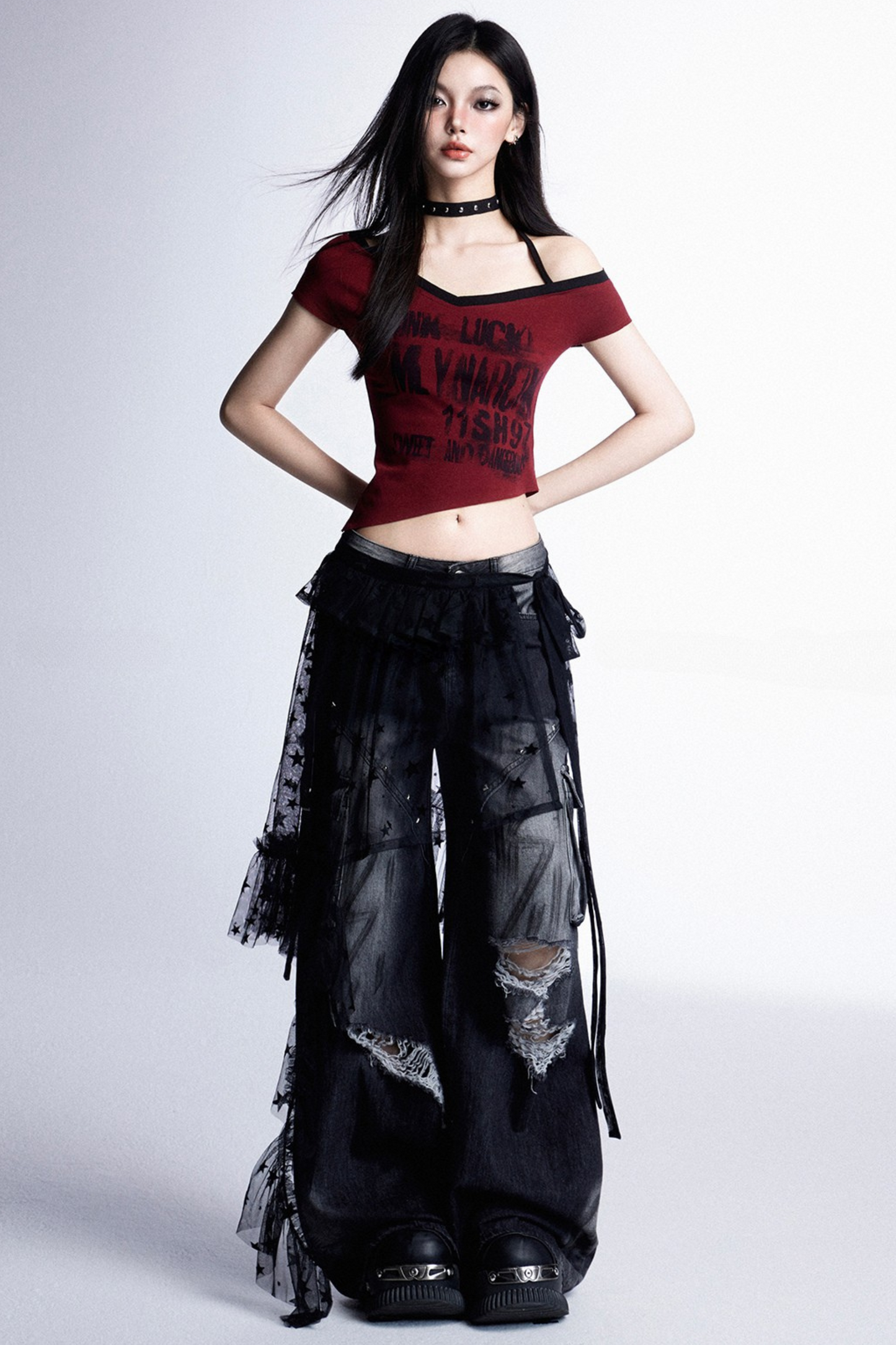 Asymmetric T-shirt Cool Sweet