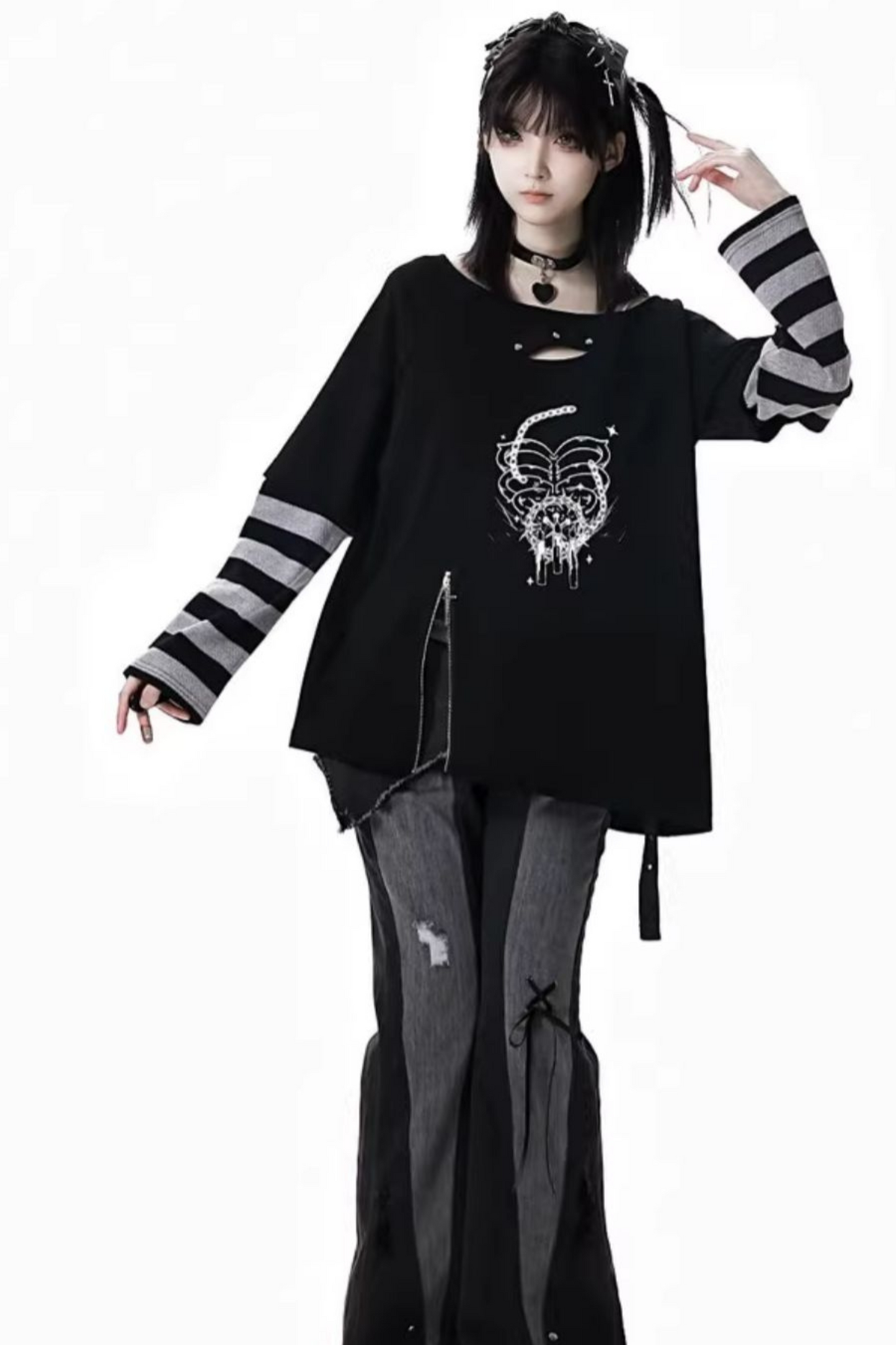 Patchwork Cool Border Top Sleeve