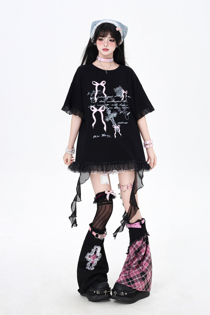 belt ribbon Loose with T-shirt