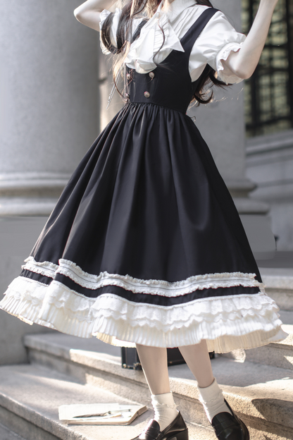 Vest British Item Light Reserved Retro College Skirt Shirt Ribbon + Low Style Brooch Tie