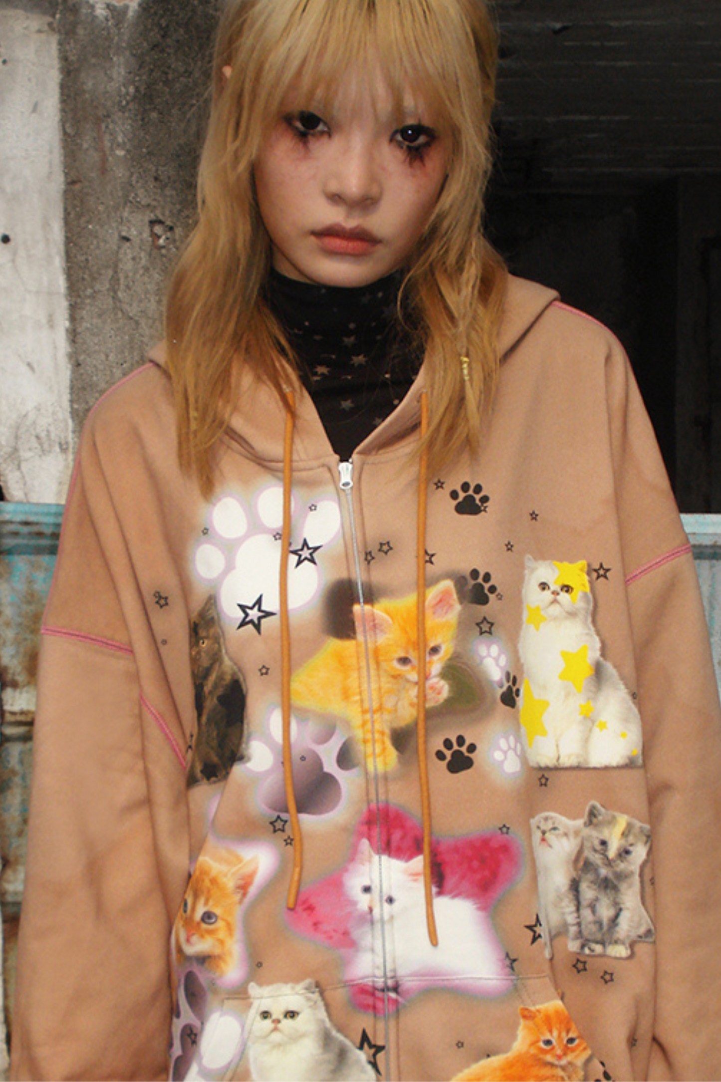 Colorful Sweatshirt Spray Cat Art