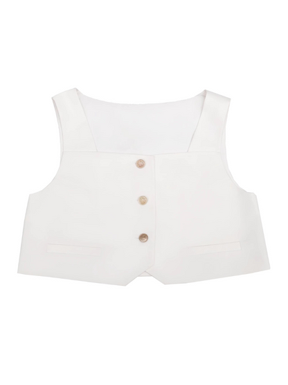 Christine Cape Elegant Skirt Vest Shirt Long