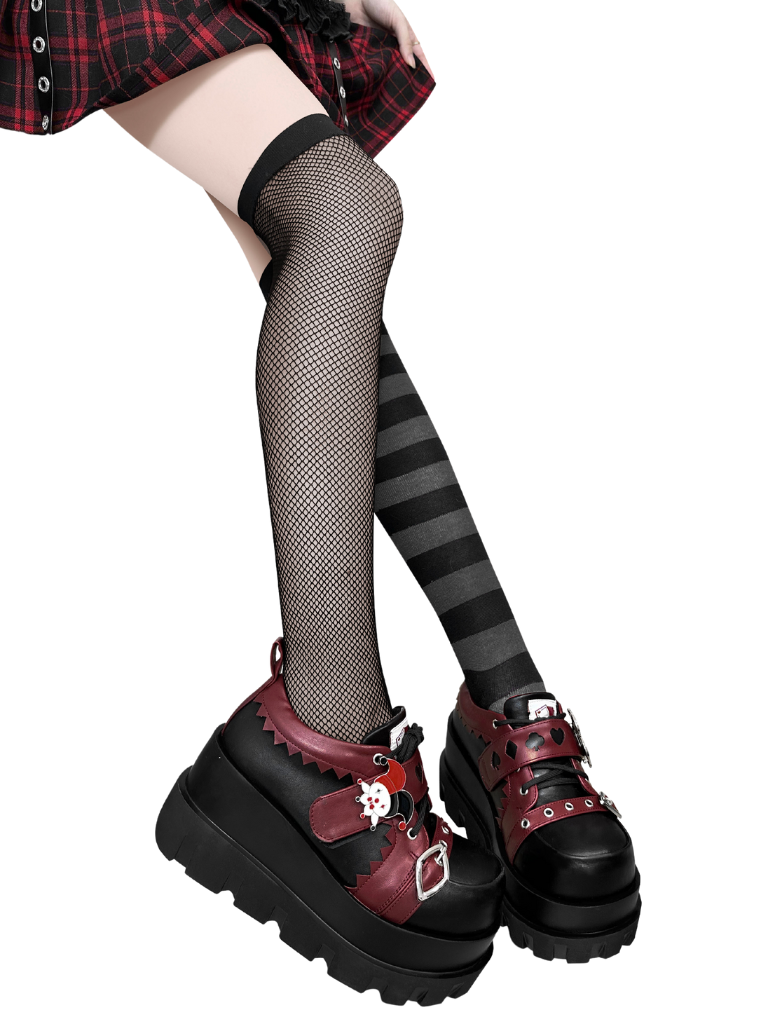 Poker Punk Platform Shoes Clown