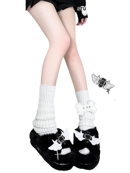 Chaussons à plateforme en fourrure DeVille Shoes Angel