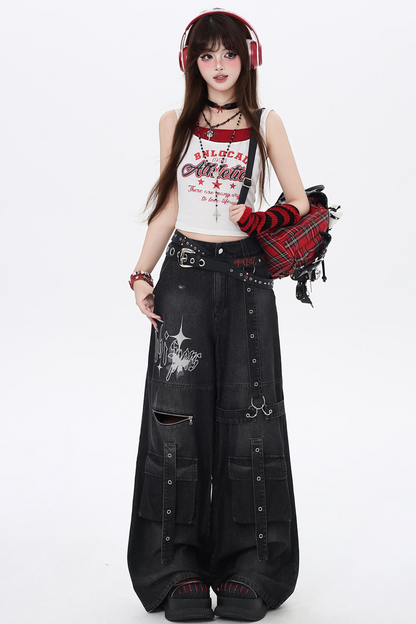 Asian Sweet Pants Loose Cool