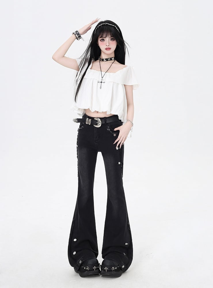 Skirt Ways White Three Wear Top/Bubble